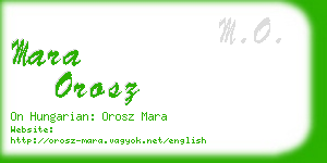 mara orosz business card